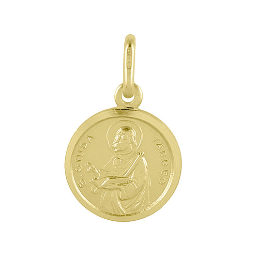Saint Jude Thaddeus medal in yellow gold
