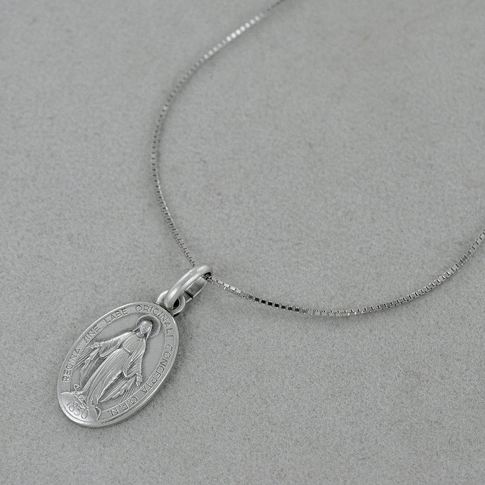Medaglia Madonna Miracolosa in argento
