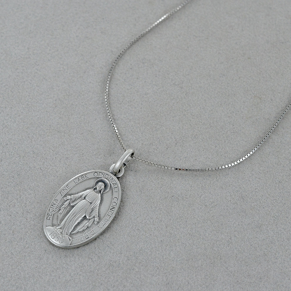 Medaglia Madonna Miracolosa in argento