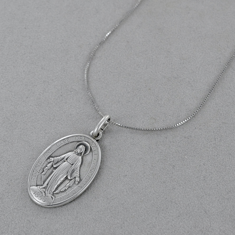Medaglia Madonna Miracolosa in argento