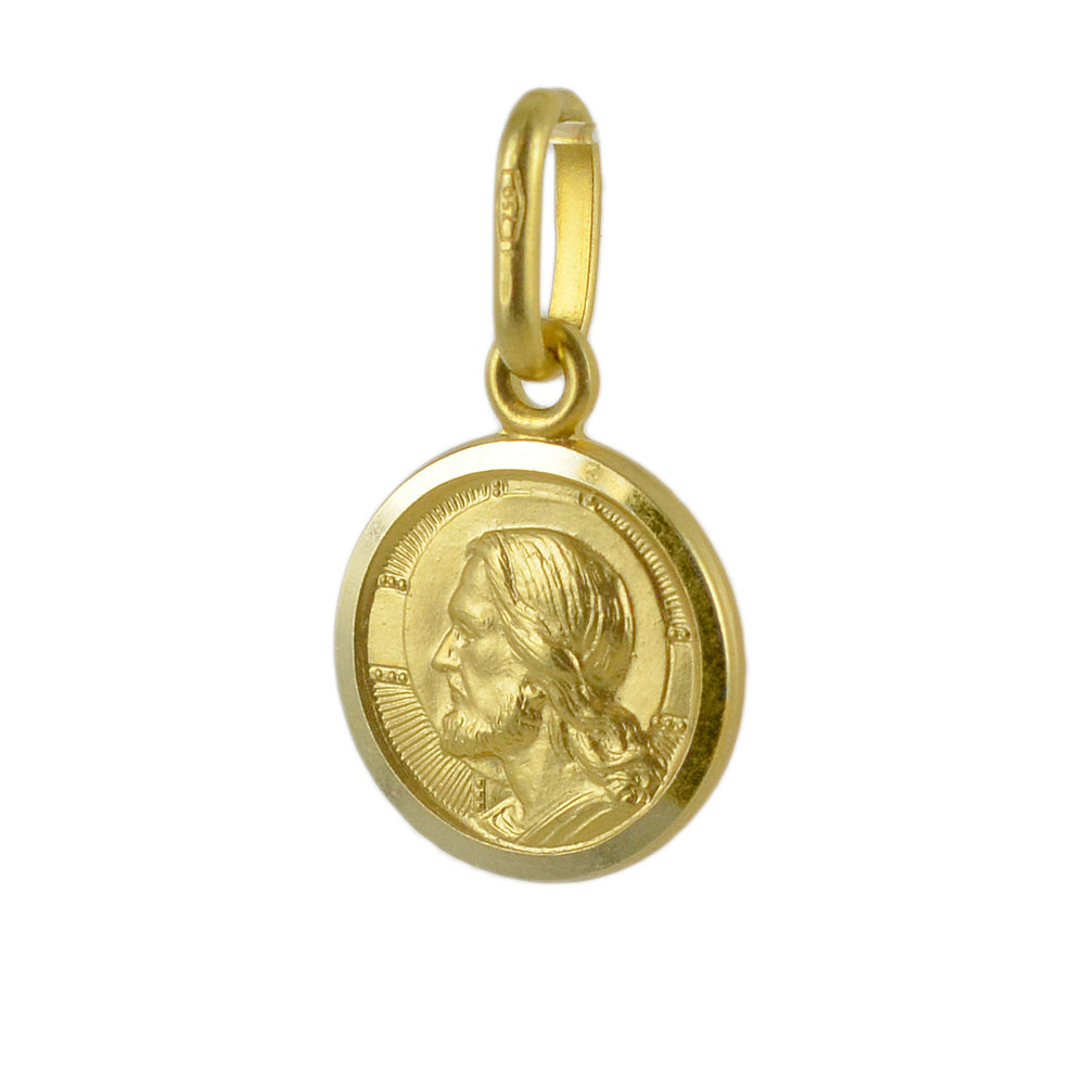 Medaglia Dio ti protegga in oro con Cristo