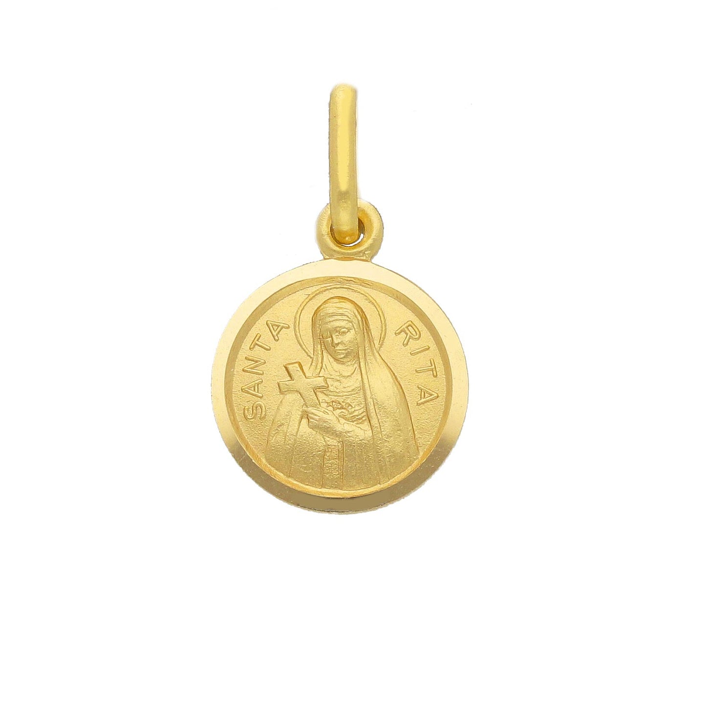 Medaglia Santa Rita in oro giallo