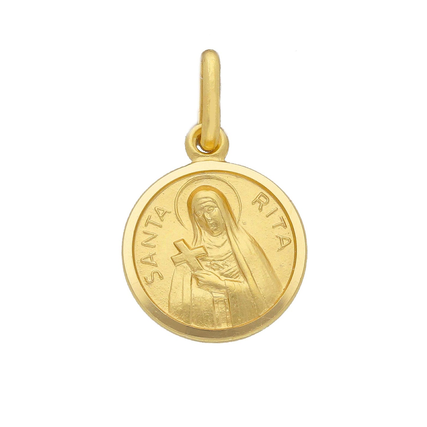 Medaglia Santa Rita in oro giallo
