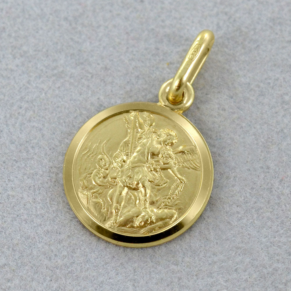 Medaglia San Michele in oro giallo