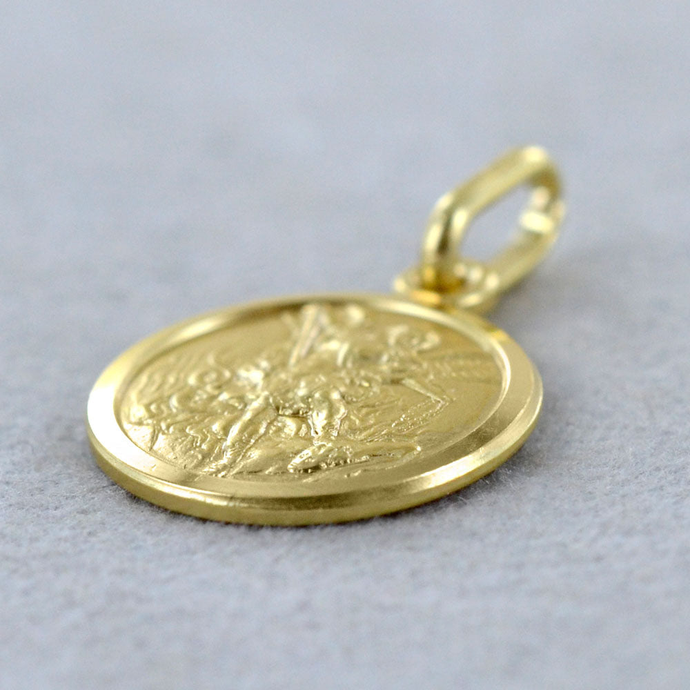 Medaglia San Michele in oro giallo