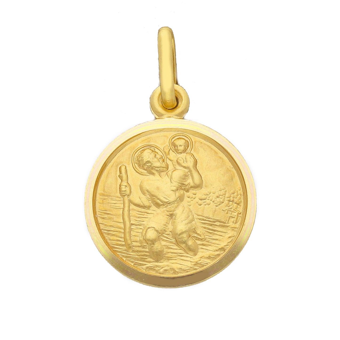 Medaglia San Cristoforo in oro giallo