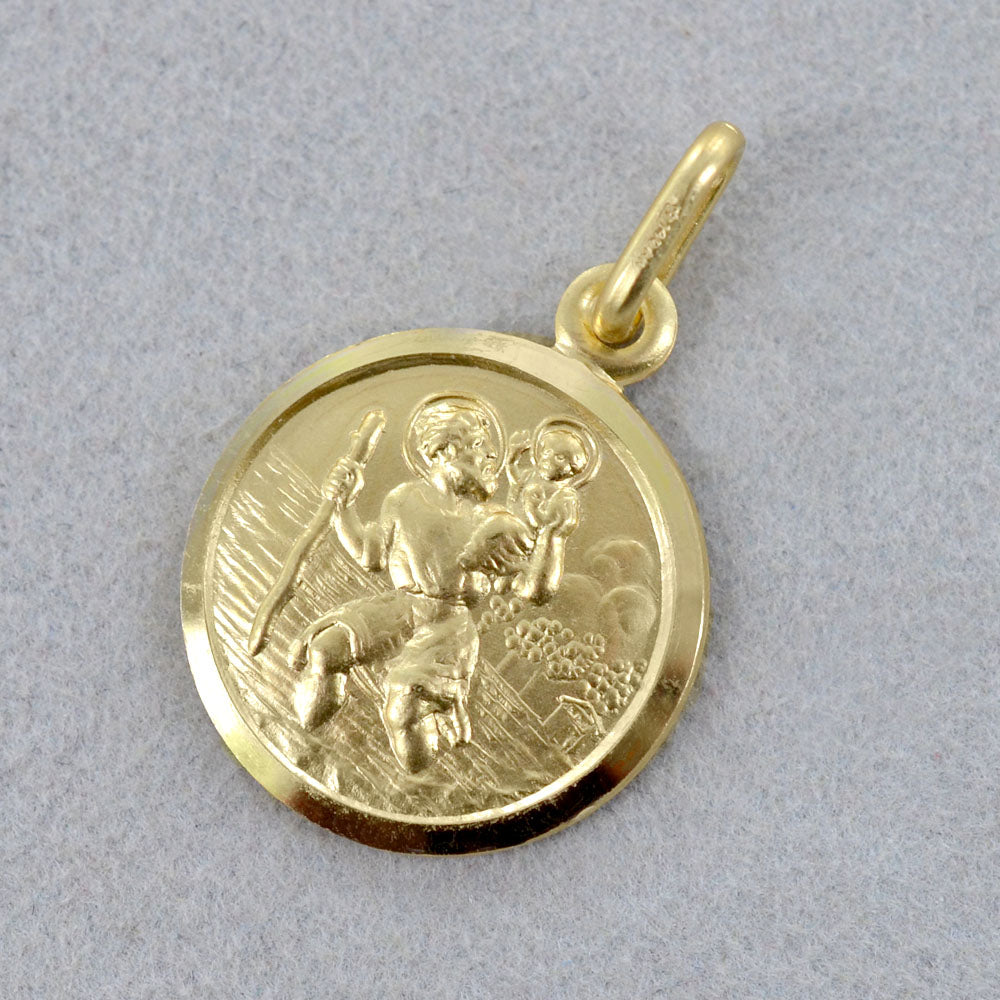 Medaglia San Cristoforo in oro giallo