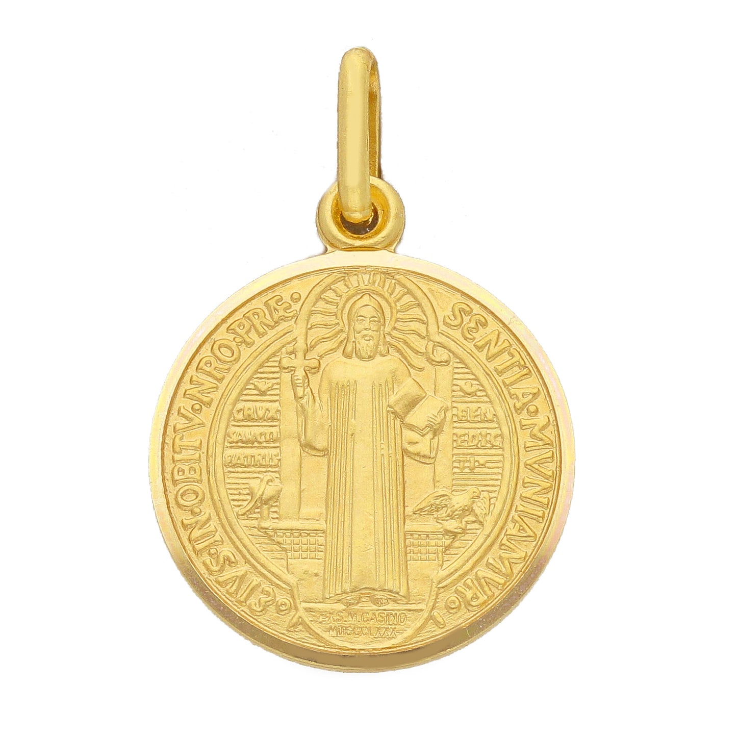 Medaglia San Benedetto in oro giallo