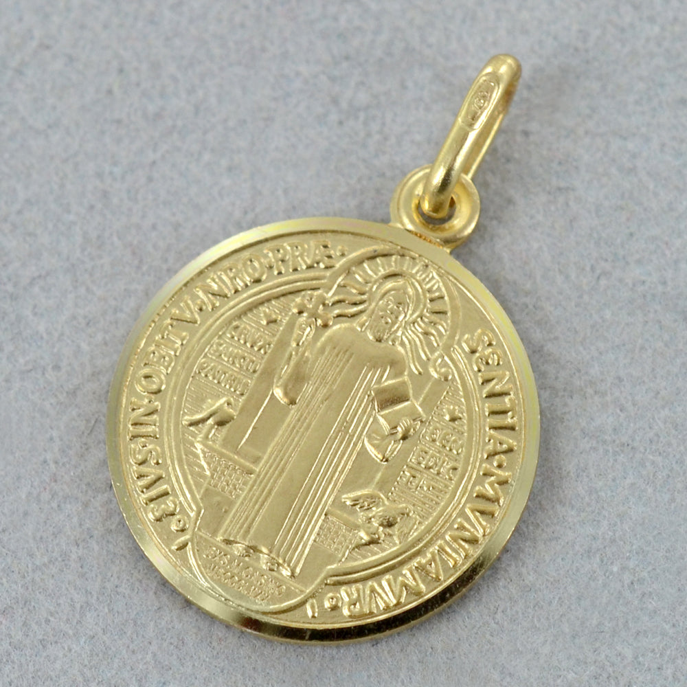 Medaglia San Benedetto in oro giallo