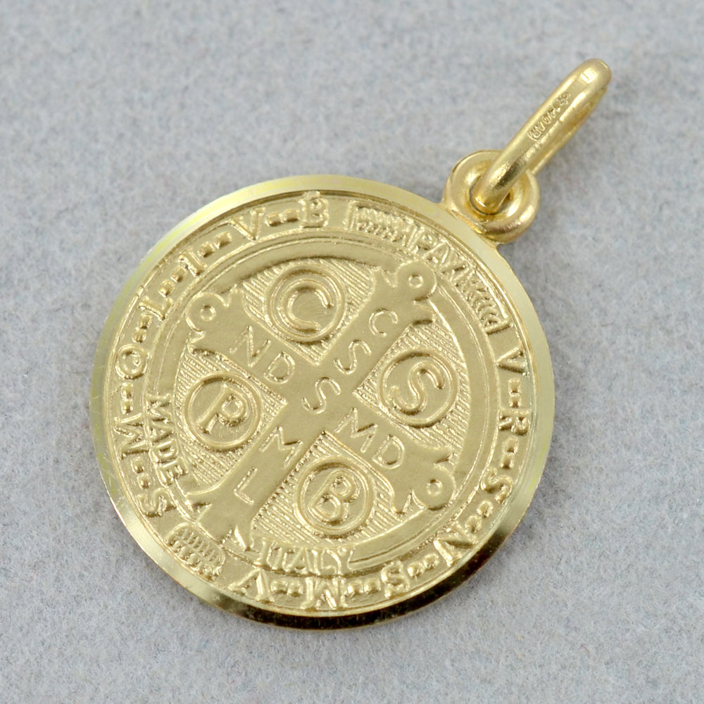 Medaglia San Benedetto in oro giallo