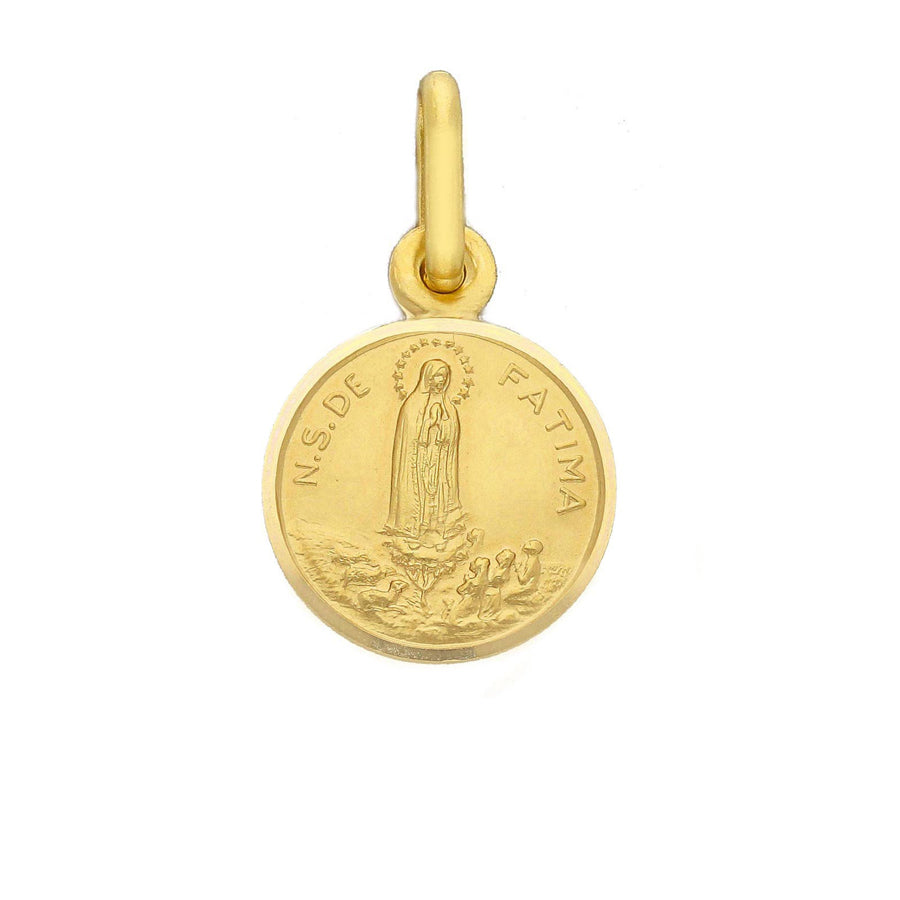 Medaglia Madonna di Fatima in oro giallo