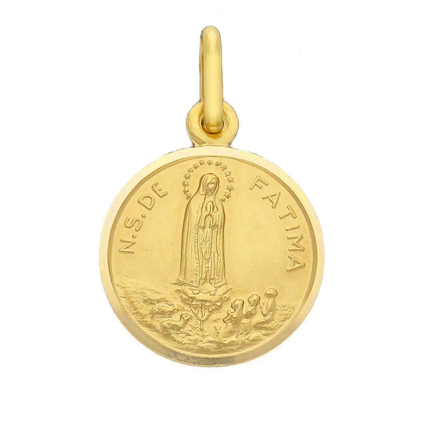 Medaglia Madonna di Fatima in oro giallo