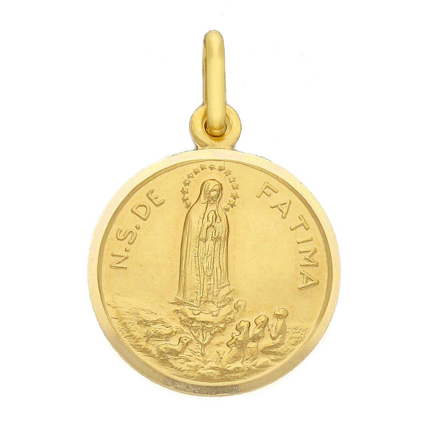 Medaglia Madonna di Fatima in oro giallo
