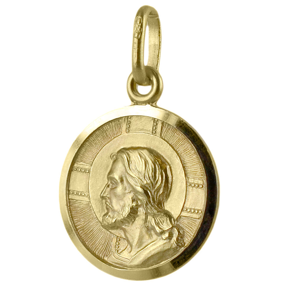 Medaglia Dio ti protegga in oro con Cristo