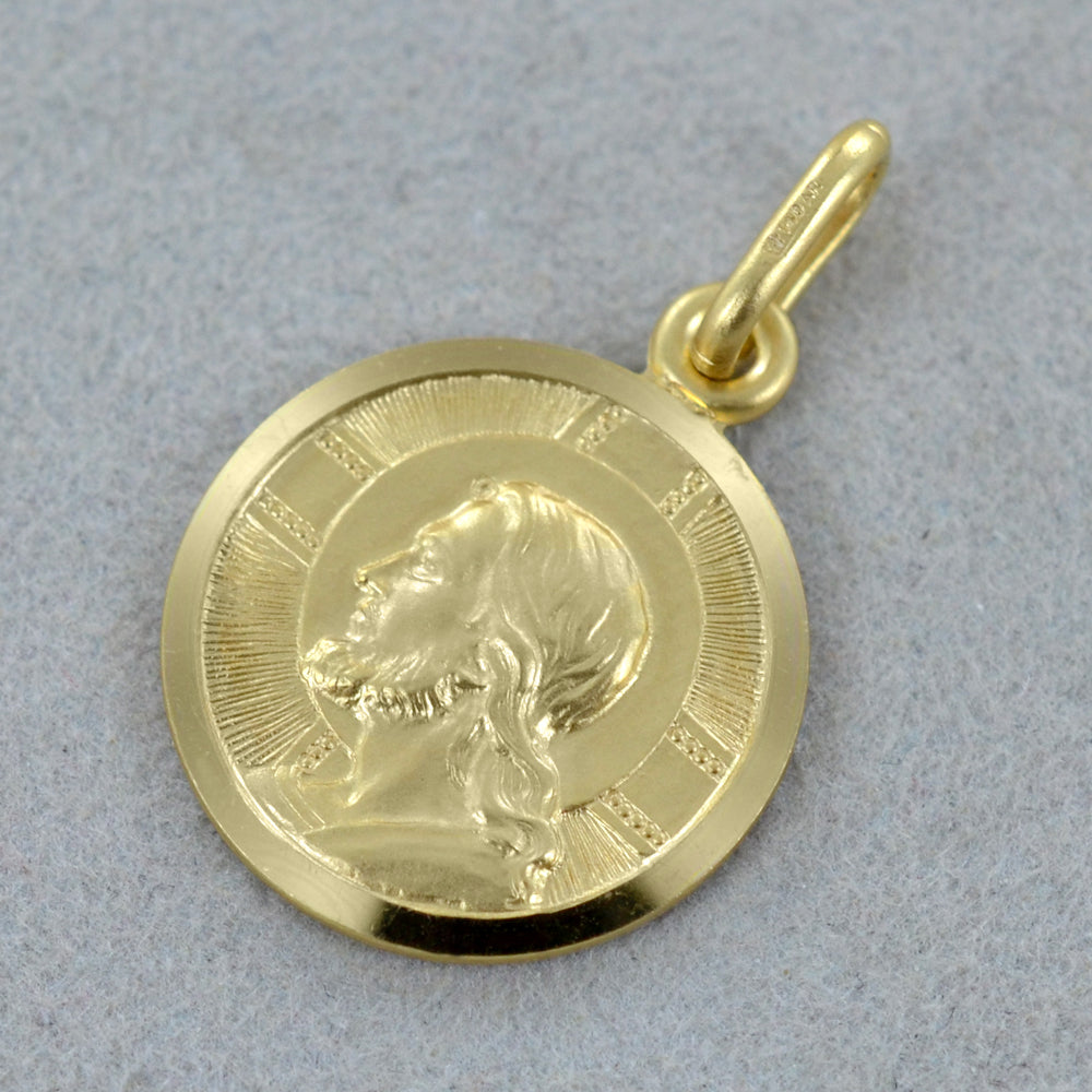 Medaglia Dio ti protegga in oro con Cristo