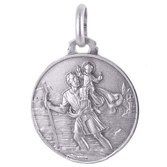 Silver Saint Christopher medal