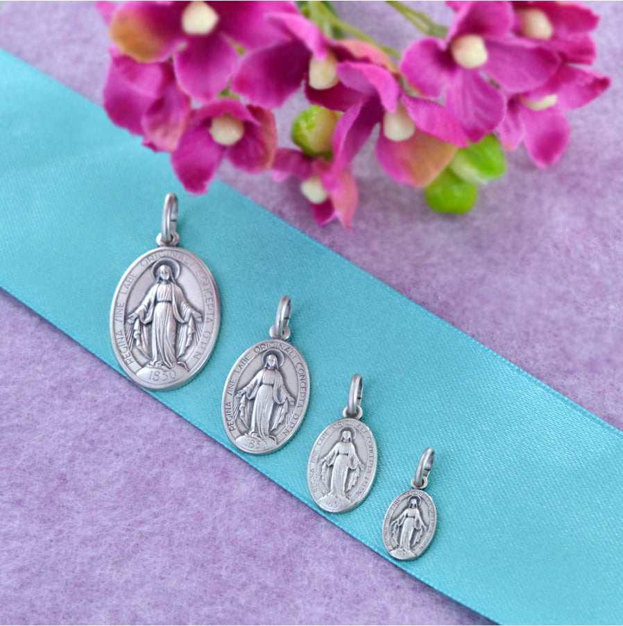 Medaglia Madonna Miracolosa in argento